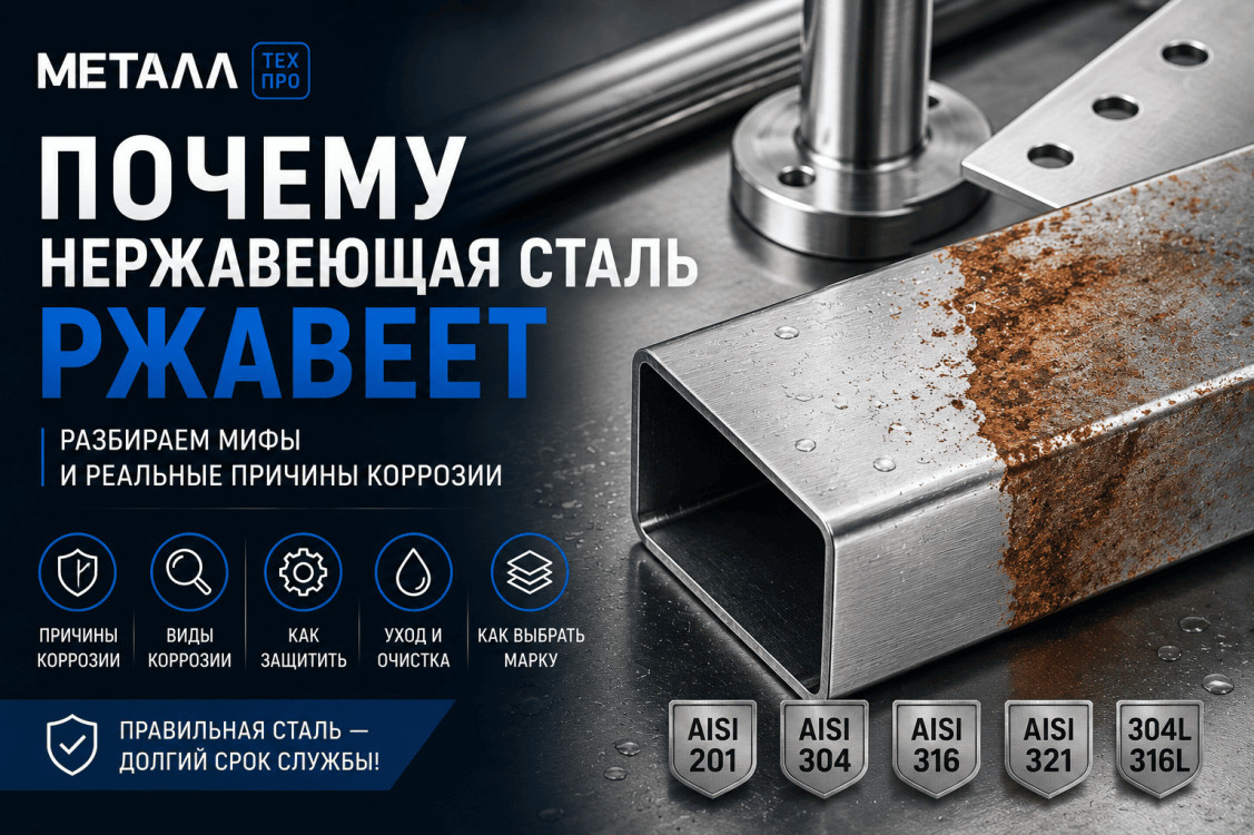 Почему ржавеет нержавеющая сталь - причины, виды коррозии и способы защиты
